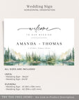 ARNA Mountain Welcome Sign Wedding