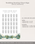 ARNA Mountain Wedding Seating Chart Template Printable