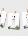 ARNA Mountain Wedding Seating Cards Template