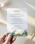 ARNA Mountain Wedding Menu Template