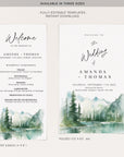 ARNA Mountain Wedding Program Template Printable