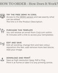 ARNA Mountain Wedding Menu Template