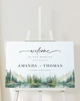 ARNA Mountain Welcome Sign Wedding