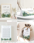 ARNA Mountain Wedding Printable Stationery Bundle Template