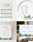 ARNA Mountain Wedding Printable Stationery Bundle Template