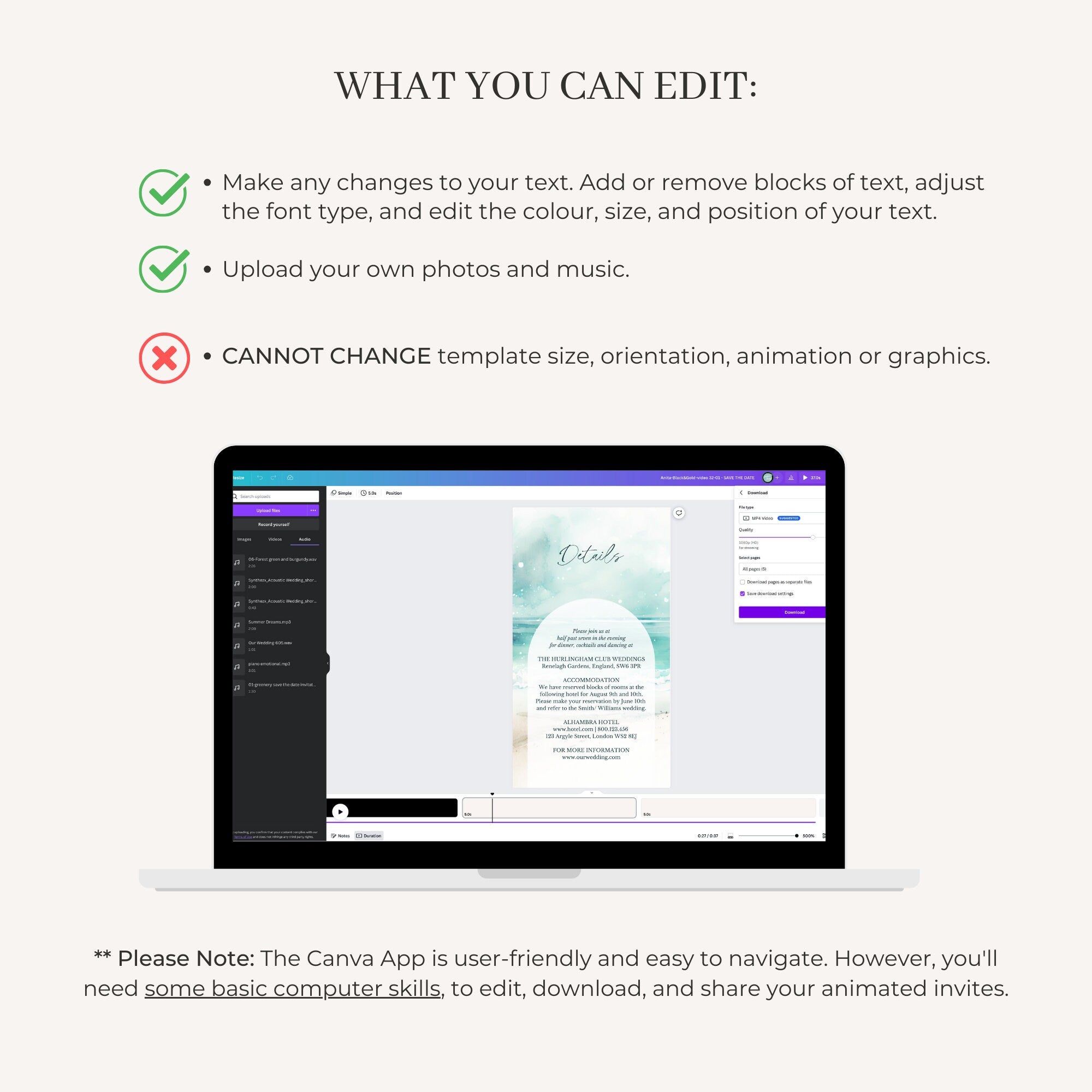 Coastal Wedding Invitation Video Template