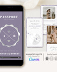 Passport Save The Date Video Template - Purple