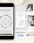 Passport Save The Date Video Template - Silver