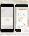 Boarding Pass Save the Date Video Template - White & Gold
