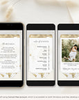 Boarding Pass Wedding Invitation Video Template - White & Gold