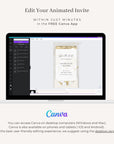 Boarding Pass Save the Date Video Template - White & Gold