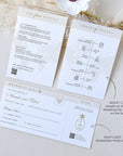 White & Gold Passport Wedding Invitation Template