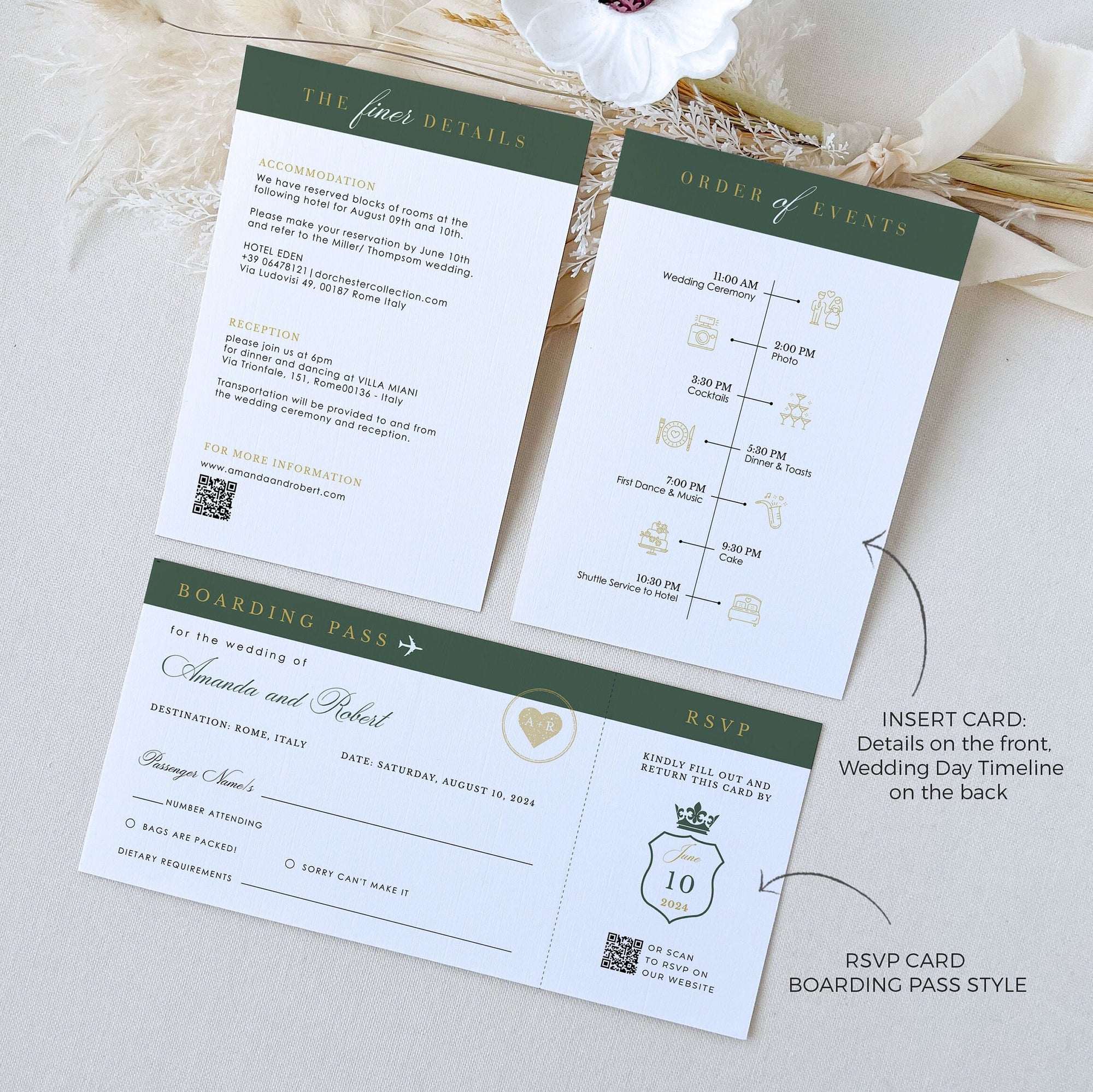 Irish Passport Wedding Invitation Template