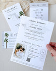 Palm Tree Passport Wedding Invitation Template