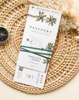 Palm Tree Passport Wedding Invitation Template