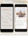 Rosegold Passport Style Wedding Thank You Card Video Template