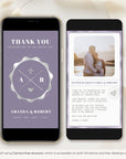 Purple Passport Style Wedding Thank You Card Video Template