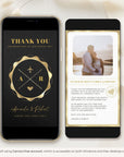 Black Passport Style Wedding Thank You Card Video Template