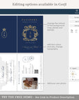 White & Gold Passport Wedding Invitation Template