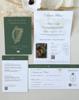 Irish Passport Wedding Invitation Template