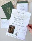 Irish Passport Wedding Invitation Template