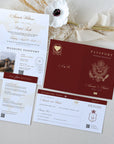 American Passport Wedding Invitation Template