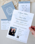 Italy Passport Wedding Invitation Template
