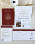 American Passport Wedding Invitation Template