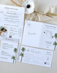 Palm Tree Passport Wedding Invitation Template