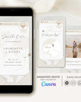 Boarding Pass Save the Date Video Template - Taupe