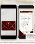 Boarding Pass Save the Date Video Template - Burgundy