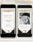 Boarding Pass Save the Date Video Template - Black