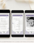 Boarding Pass Wedding Invitation Video Template - Purple