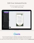 Boarding Pass Wedding Invitation Video Template - Sage Green