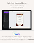Boarding Pass Save the Date Video Template - Burgundy