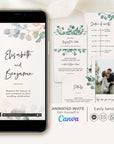 LUISA Marriage Invitation Video Template with Eucalyptus