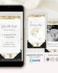 Boarding Pass Save the Date Video Template - Black
