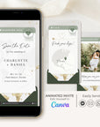 Boarding Pass Save the Date Video Template - Sage Green