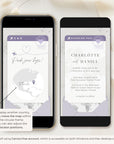 Boarding Pass Wedding Invitation Video Template - Purple