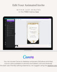Boarding Pass Save the Date Video Template - Black