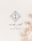 Giulia | Modern Geometric Wedding Logo Design Template
