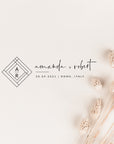 Giulia | Modern Geometric Wedding Logo Design Template