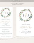 Natalia | Christmas Themed Wedding Program Template