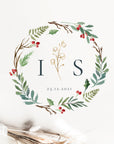 Natalia | Christmas Wedding Logo Design Template