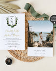 Palma | tropical wedding invite Template with Monogram