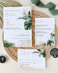 Palma | Tropical Wedding Invitation Set Template