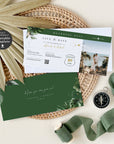 Palma | Tropical Boarding Pass Save The Date Template