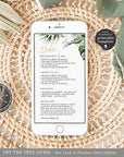 Palma | Tropical Wedding Weekend Itinerary Template Evite