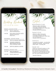 Palma | Tropical Wedding Weekend Itinerary Template Evite