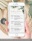 Palma | Tropical Wedding Weekend Itinerary Template Evite